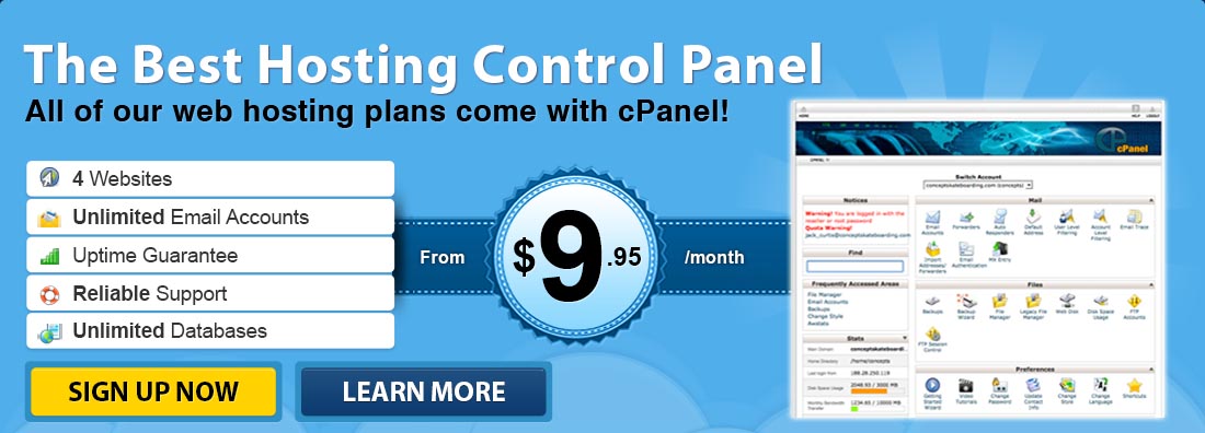 cPanel is the most popular web hosting control panel